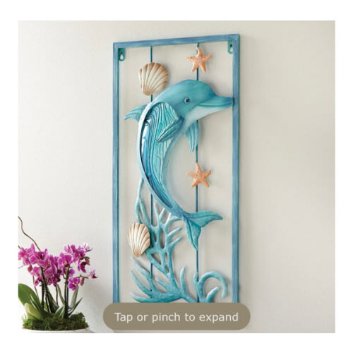 Coral Reef Dolphin Wall Art | Bella Coastal Decor