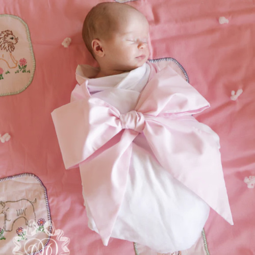Bow Swaddle ® - Palm Beach Pink