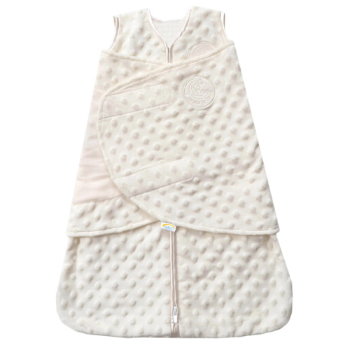 Cream Plushy Dot Velboa Swaddle - Newborn | HALO