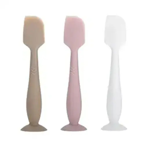 3-Pack Baby Diaper Cream Spatula - Baby Diaper Rash Cream Applicator for Butt Paste - Diaper Cream Brush for Newborn Essentials (grey, pink, white)