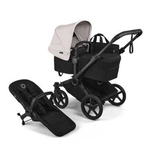Bugaboo Donkey 6 Single to Double Side-by-Side Full Size Stroller - Misty White