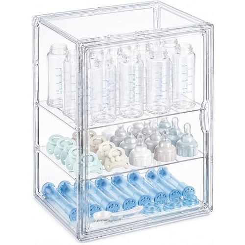 New Clear Acrylic Baby Bottle Storage Organizer for Countertop Cabinet