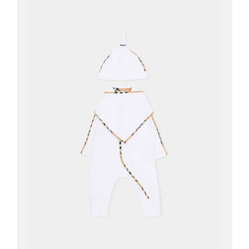 ▷ Set tutine bianca per neonati con check vintage Burberry Kids | CoccoleBimbi