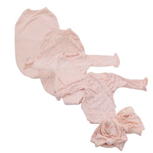 RUFFLE CUFF LONG SLEEVE NEWBORN ESSENTIALS BUNDLE in Classic Brushed