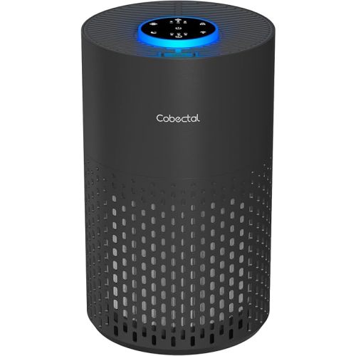 Cobectal Portable Air Purifiers for Bedroom Home, 3-in-1 Filter, Black