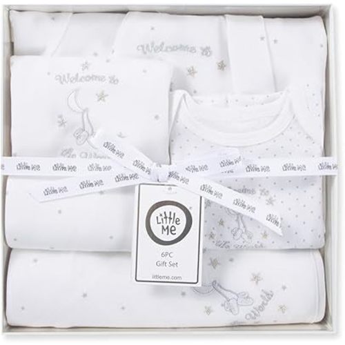 Little Me Baby Layette Gift Set - Clothes, Outfits, Essentials for Girls & Boys, Newborns, 3 and 6 Months