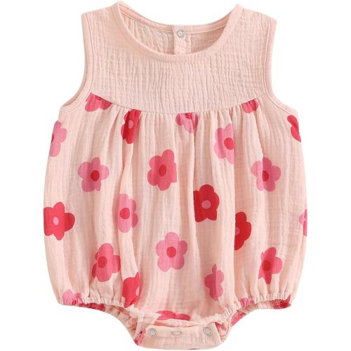 BemeyourBBs Newborn Baby Girl Summer Clothes Sleeveless Bubble Romper Jumpsuit Top Infant Clothing Cute Baby Girl Outfits