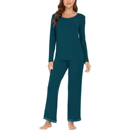 GYS Viscose from Bamboo Women's Pajama Sets Super Soft Long Sleeve Sleepwear Comfy Winter Pjs Sets S-4X