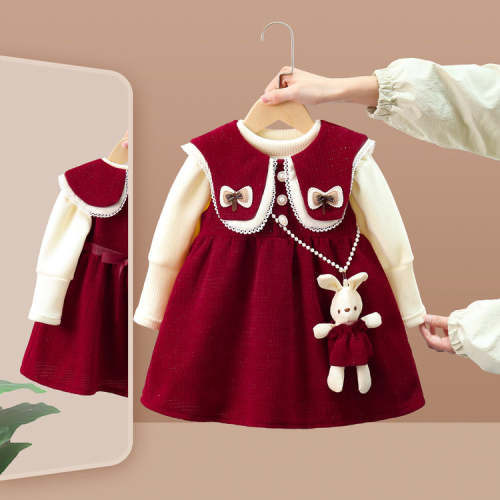 Girls Christmas Dresses Baby Girls Winter Rabbit Dresses – marryshe