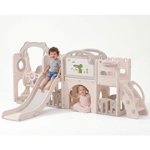 Lovegirls 12-in-1 Toddler Outdoor Playset with Swing Set