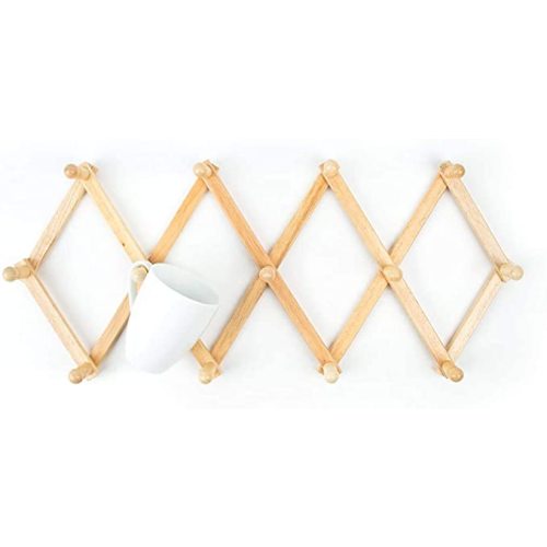 Fox Run Expanding Beechwood Coffee Mug Wall Rack