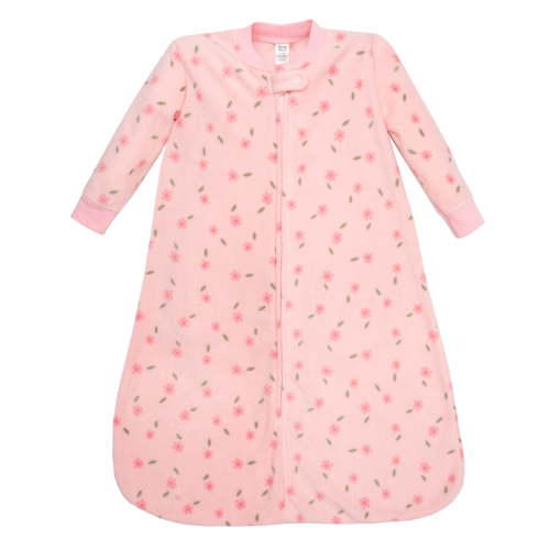 Hudson Baby Infant Girls Long-Sleeve Fleece Sleeping Bag, Small Floral, 0-6 Months