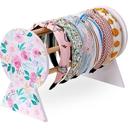 Basumee Headband Holder and Organizer for Hair Accessories - Display and Storage for Girls' Hair Hoops, Headbands, Home Decor