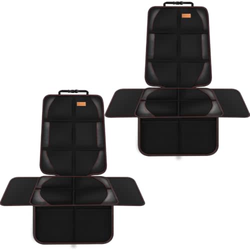 Bacgnyer Car Seat Protector, 2 Pack of Seat Protectors, Thickest Padded 600D Fabric Padding, Waterproof, Durable, Anti Slip Backing, Child Seat Protection, Suitable for Babies, Toddlers, Children