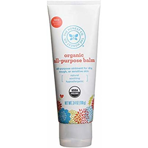 The Honest Company Organic All-Purpose Balm Certified Organic Plant-Based Hypoallergenic Skin Care Organic Sunflower, Olive, Coconut and Tamanu Oil Soothe Sensitive Skin 3.4 Ounces