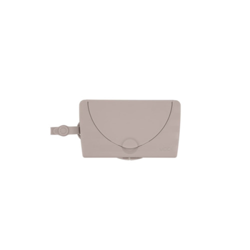 Ubbi On-the-Go Baby Wipes Dispenser, Portable Wipes Container for Travel, Diaper Bag Accessory Must Have for Newborns, Reusable Wipes Holder, Taupe
