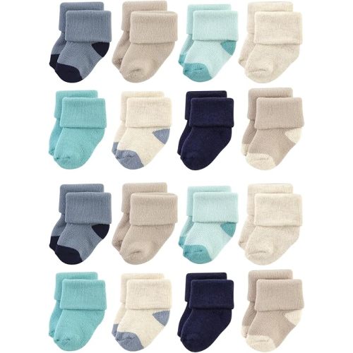 Hudson Baby Unisex Baby Cotton Rich Baby Terry Socks 16-Pack