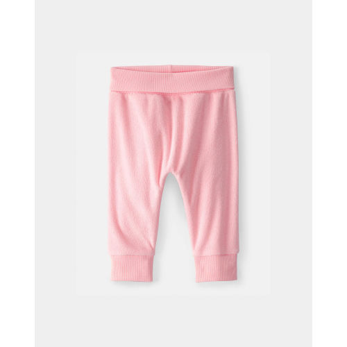 Baby Girl Terry Pants - Pink