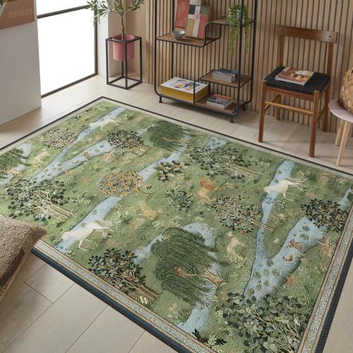 Avian-Inspired Rug for Home Decoration, Cozy Home, Washable Non-Slip Floral Rug, Turkish Distressed Large Rug 8x10, Rugs for Living Room