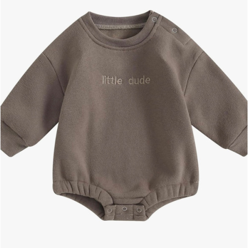 VISGOGO Newborn Infant Baby Boy Girls Oversized Romper Little Dude Sweater Onesie Coming Home Outfit Neutral Clothes