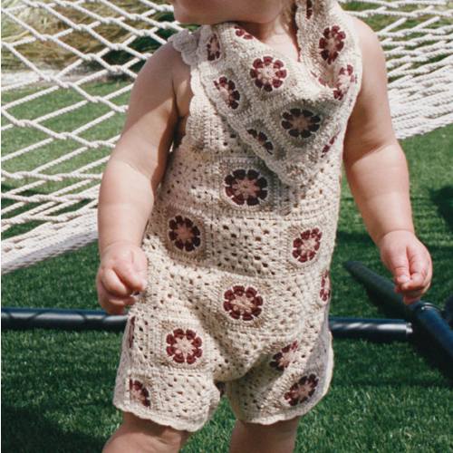 CROCHET FLOWER KNIT OVERALLS - Light beige | ZARA United States