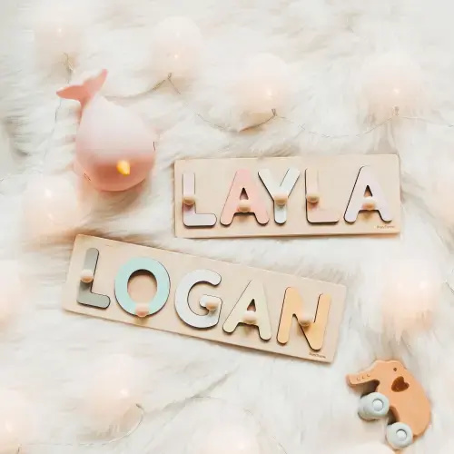 Wooden Name Puzzle - Custom Baby Gift