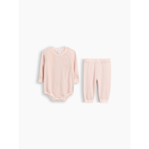 Baby Stripe Sweater Bodysuit Set