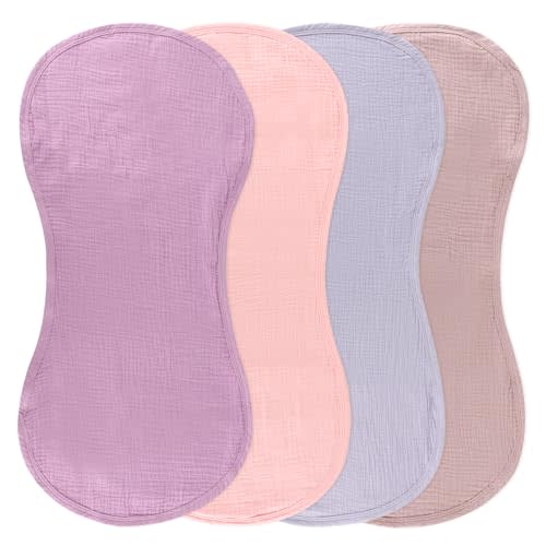 4-Pack Waterproof Changing Pad Liners | Fits Keekaroo Peanut Changer | Extra Thick, Ultra Soft & Absorbent | 2-Sided Reusable Diaper Mat | Machine Washable(Purple)