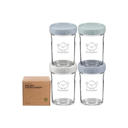 4-Pack Prep Jars Food Glass Containers