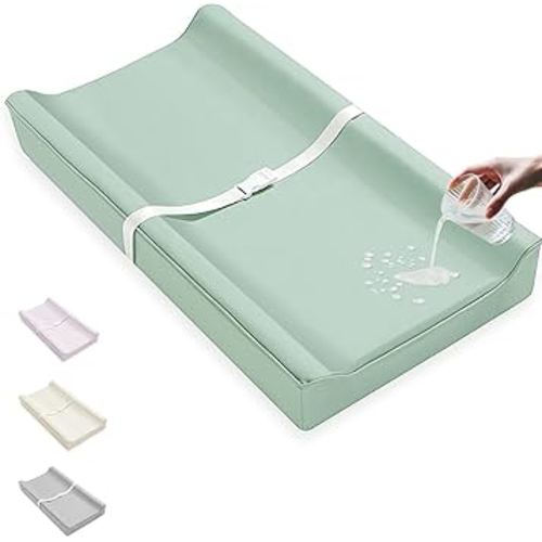 Vegan Leather Baby Changing Pad Covers for Girl, Boy, Waterproof & Wipeable Soft Diaper Changing Mat Cover.Fits Standard Changing Pads with Dimensions of 32" x 16".