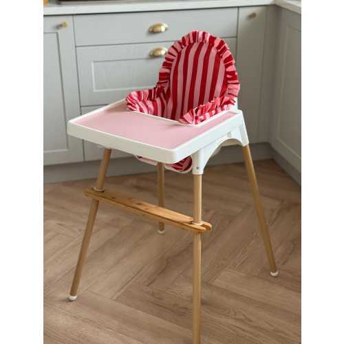 Raspberry Ripple High Chair Cushion Cover - Fits Ikea Antilop
