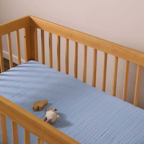 Babyletto Crib Sheet in GOTS Certified Organic Muslin Cotton – Namesake