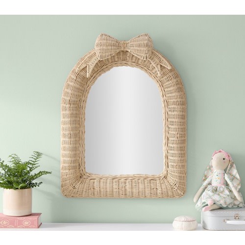 Rattan Bow Mirror (24"x 32")