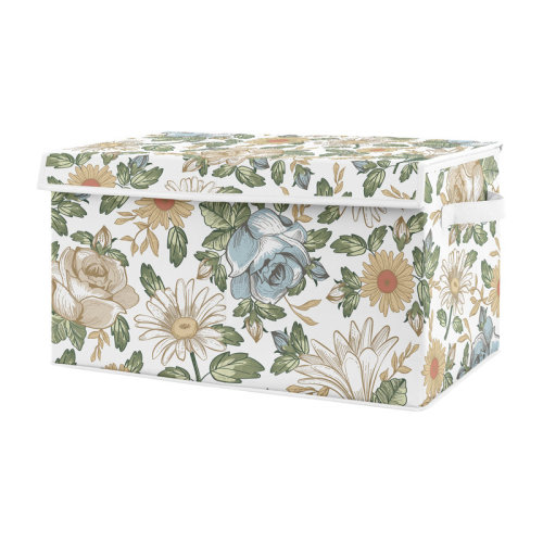 Sweet Jojo Designs Vintage Floral Blue And Yellow Storage Fabric Toy Box By Sweet Jojo Designs | Wayfair