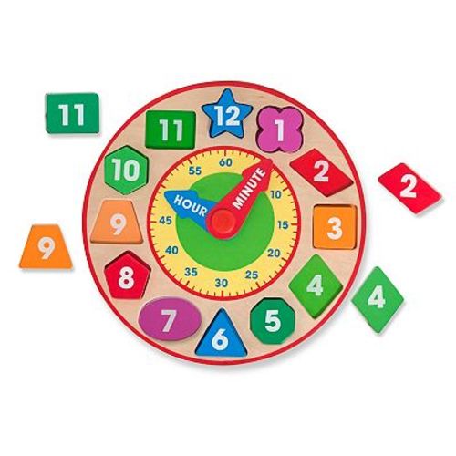 Melissa & Doug Wood Shape Sorting Clock