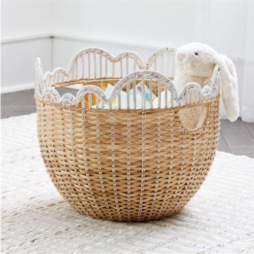 Wicker Cloud Floor Storage Basket