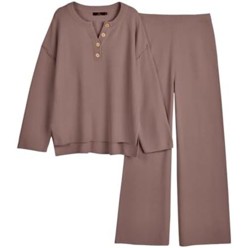 LILLUSORY Women's 2 Piece Lounge Sets Oversized Slouchy Matching Cozy Knit Sets