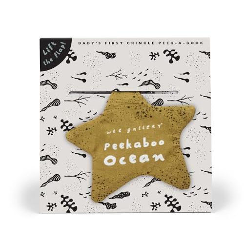 Peekaboo Ocean: Baby's First Crinkle Peek-A-Book - Lift the flap! (Wee Gallery Peekaboo Cloth Books, 2)