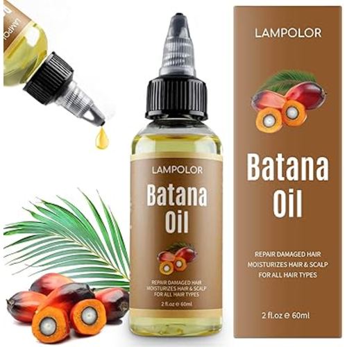 RAW Batana Oil for Hair Growth, Dr Sebi Organic Unrefined Batana Oil from Honduran, 100% Pure & Natural Hair Growth for Thicker & Stronger Hair - 2 FL OZ - 60Ml - 1Pack
