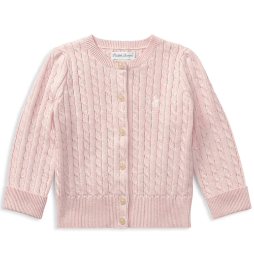 Girls' Cable-Knit Cardigan - Pink (3M)