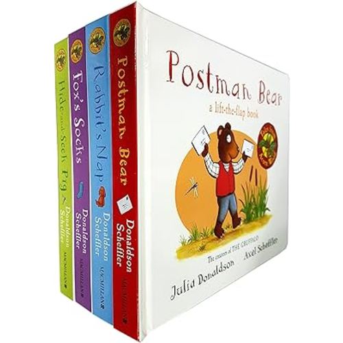 Julia Donaldson Tales From Acorn Wood Series Collection 4 Books Set - (Fox's Socks, Hide-And-Seek Pig, Rabbit's Nap, Postman Bear)