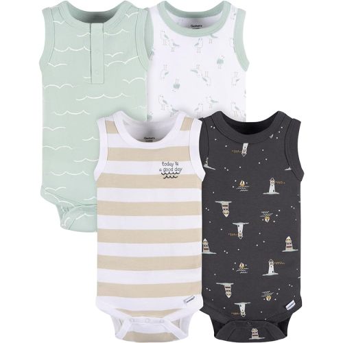 Gerber Baby Boys Multi-Pack Sleeveless Onesies Bodysuit