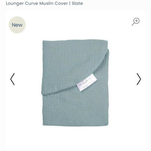Lounger Curve Muslin Cover | Slate