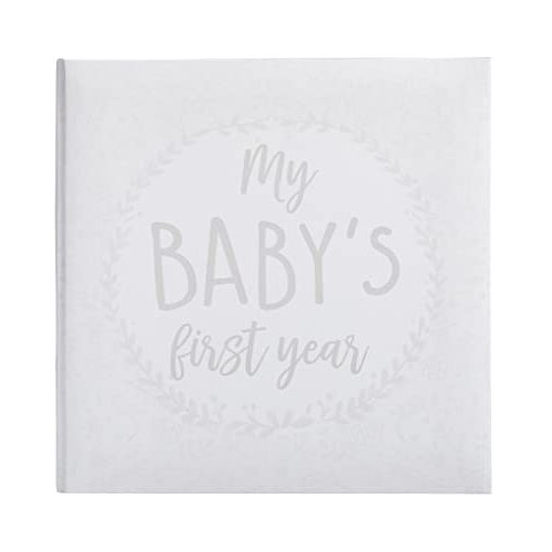 Kate & Milo Baby’s First Year Baby Memory Journal, Gender-Neutral Baby Keepsake, Baby Milestone Memory Book Baby Journal, Gray