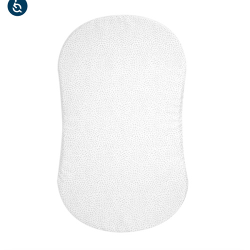 HALO - BassiNest Fitted Sheet 100% Cotton | Pebble - white
