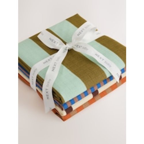 Buy Bright Stripes Baby Muslins Cloths 4 Pack from Next USA