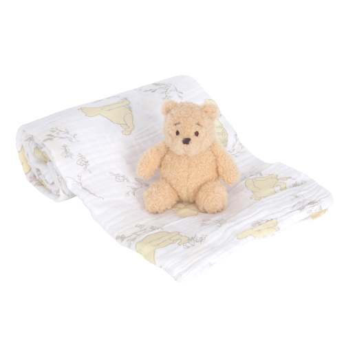 Disney Baby Winnie the Pooh Swaddle Blanket & Plush Toy Gift Set – Lambs & Ivy