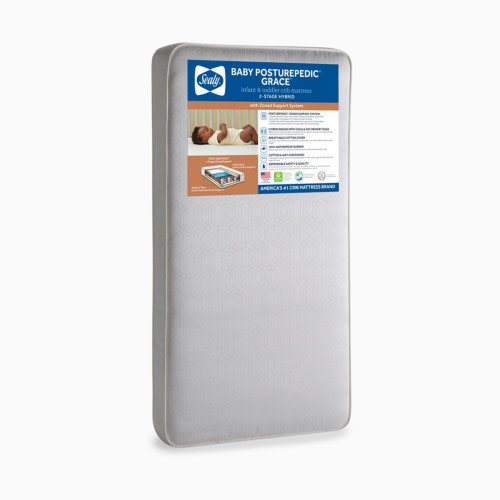 Sealy Posturepedic Grace 2-Stage Crib Mattress - White