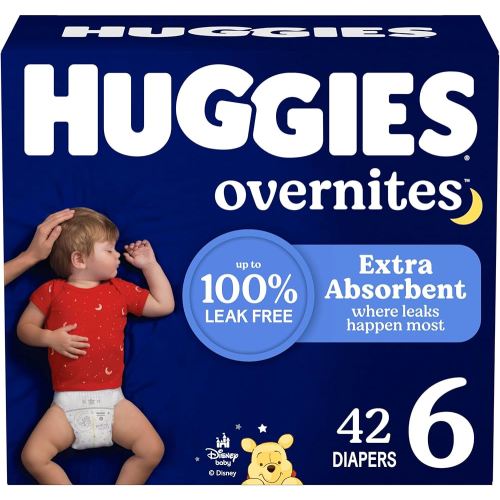 Huggies Overnites Size 6 Overnight Diapers (35+ lbs), 42 Ct, Packaging May Vary