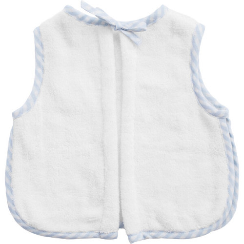 Apron Bib, Pale Blue Gingham - Louelle. | Maisonette